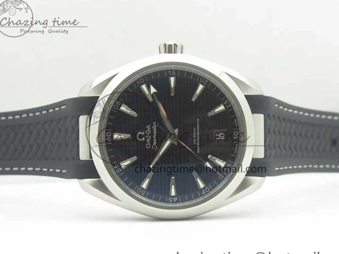 0317 Aqua Terra 150M Master Chronometers VSF 1:1 Best Edition Black Dial SS Hand on Black Rubber Strap A8900 Super Clone Unisex 8005